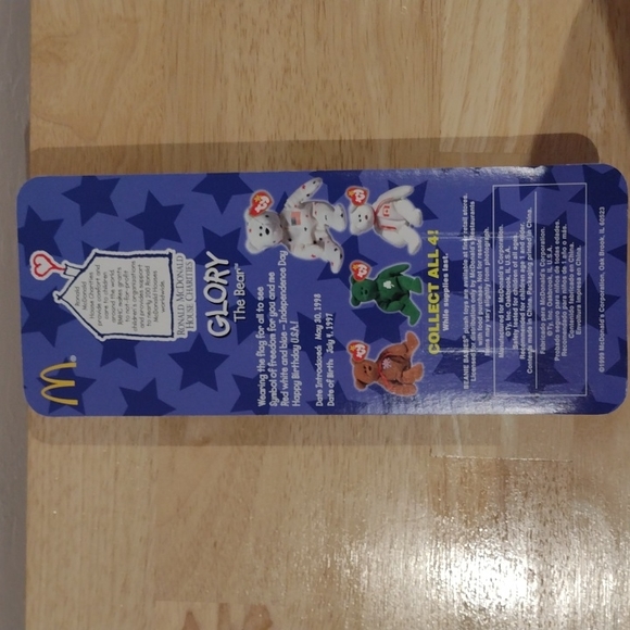 Glory the Bear Mini Beanie Baby - Picture 2 of 2